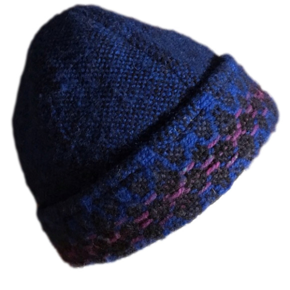 𝅺vintage woven wool winter hat/ toque. Nova Scotian artisan. Women’s O/S. - Picture 1 of 5